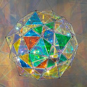 Olafur Eliasson, Dimmable Firefly Double Polyhedron Sphere Experiment, 2020. Photo: Jens Ziehe