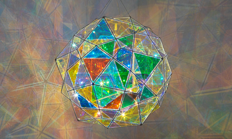 Olafur Eliasson, Dimmable Firefly Double Polyhedron Sphere Experiment, 2020. Photo: Jens Ziehe